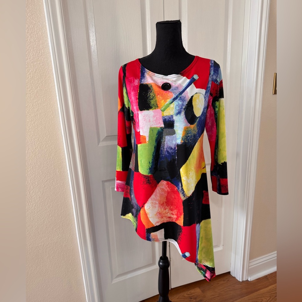 Mishca Abstract Print Tunic Top - Picture 3 of 9